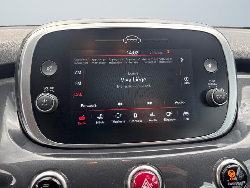 Fiat 500 X Lounge| 1.0 120 cv | Carplay | Caméra | Capteurs Av/Ar | Clim - 14