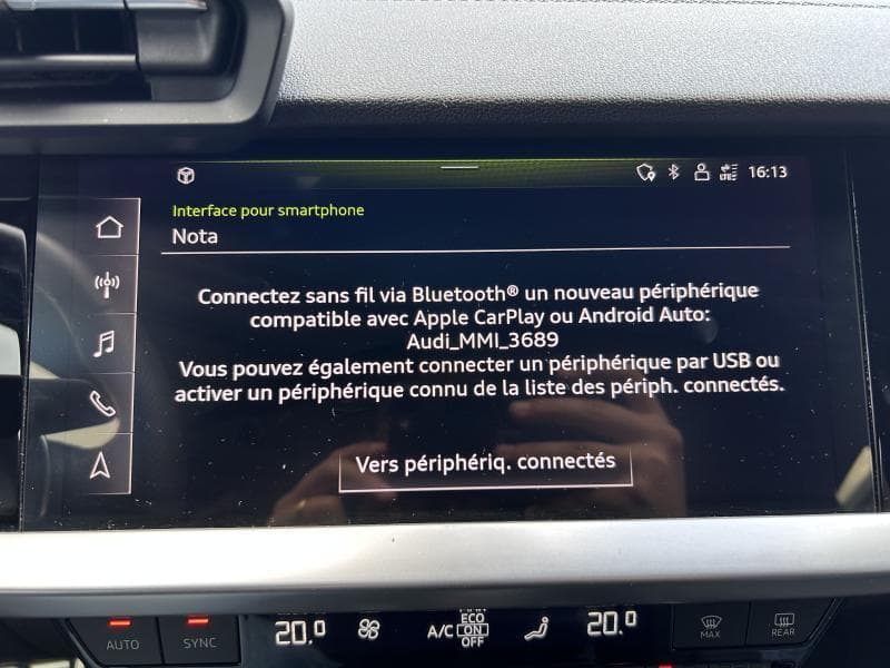 Audi A3 S-Line int et ext | 1.0 TFSI 110 CV | Boite auto | Carplay | Camera | GPS - 22