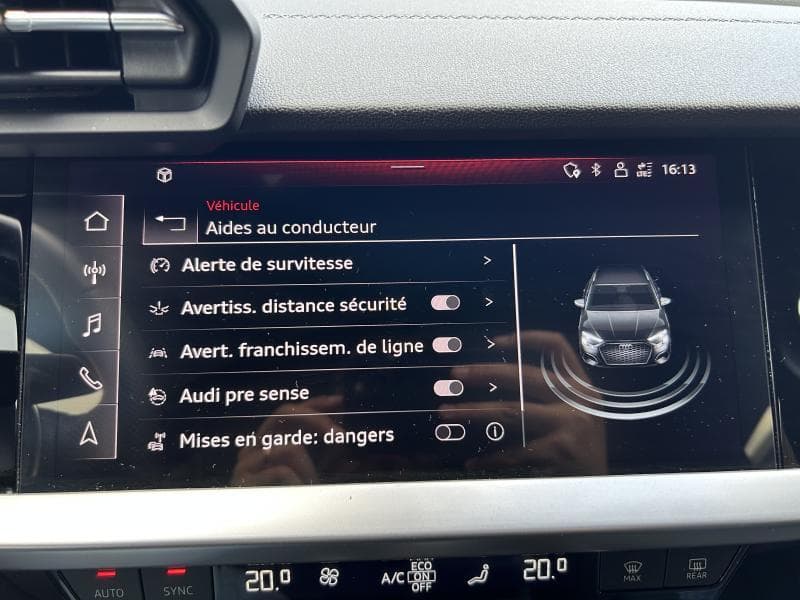 Audi A3 S-Line int et ext | 1.0 TFSI 110 CV | Boite auto | Carplay | Camera | GPS - 26