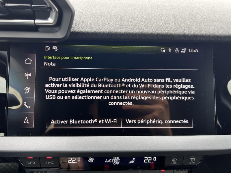 Audi A3 Sportback Advanced | 1.5 TFSI 116 CV | Boite auto | Camera | GPS | Carplay | + kit hiver | kms evolutifs - 22
