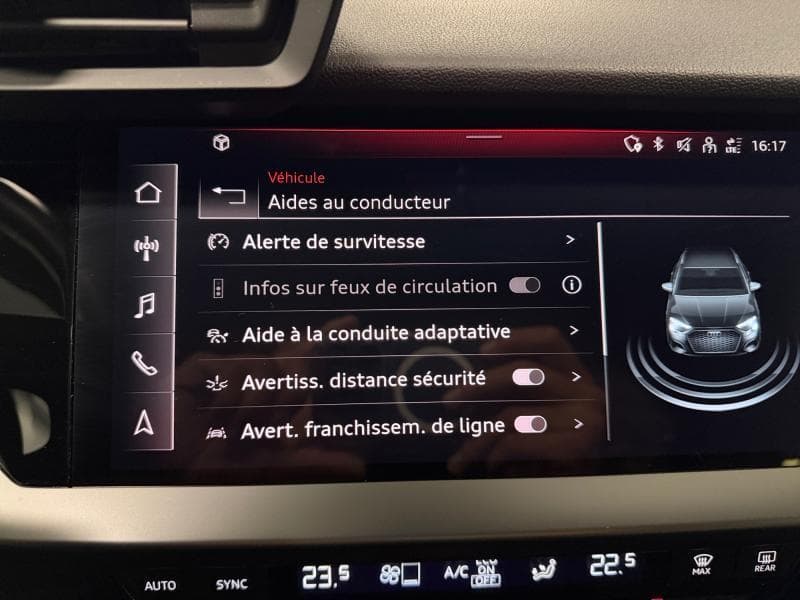 Audi A3 Sportback Advanced | 1.5 TFSI 150 CV | Caplay | Int Sport | Capteurs AV ARR | Clim Auto - 23