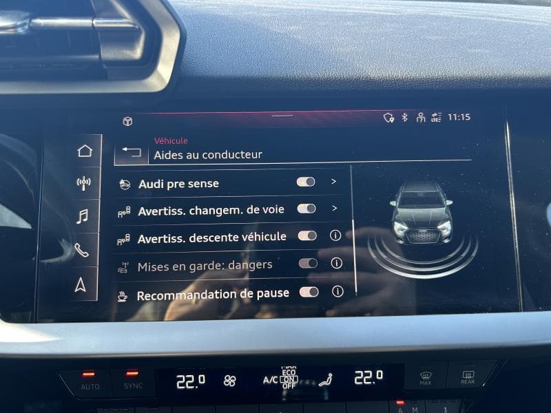 Audi A3 S-Line ext | 1.0 TFSI 110 CV | Camera | GPS | Cruise control adaptatif | Sieges av chauffants - 27