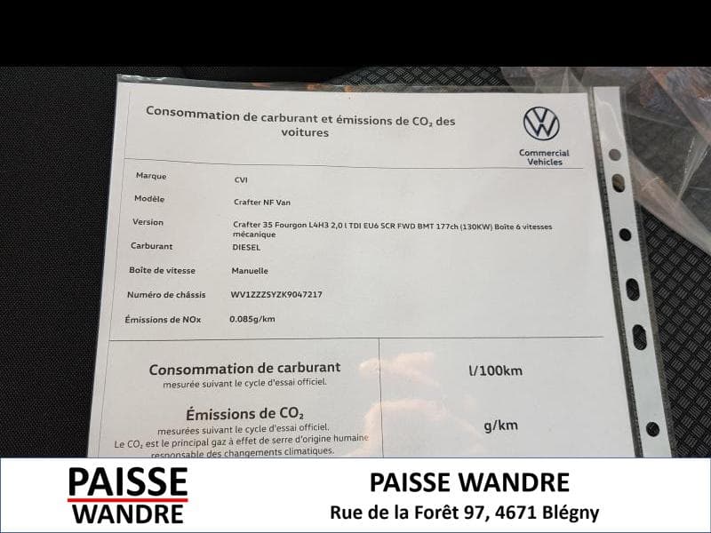 Volkswagen Crafter crafter 35 Fourgon L4H3 2.0TDI - 28