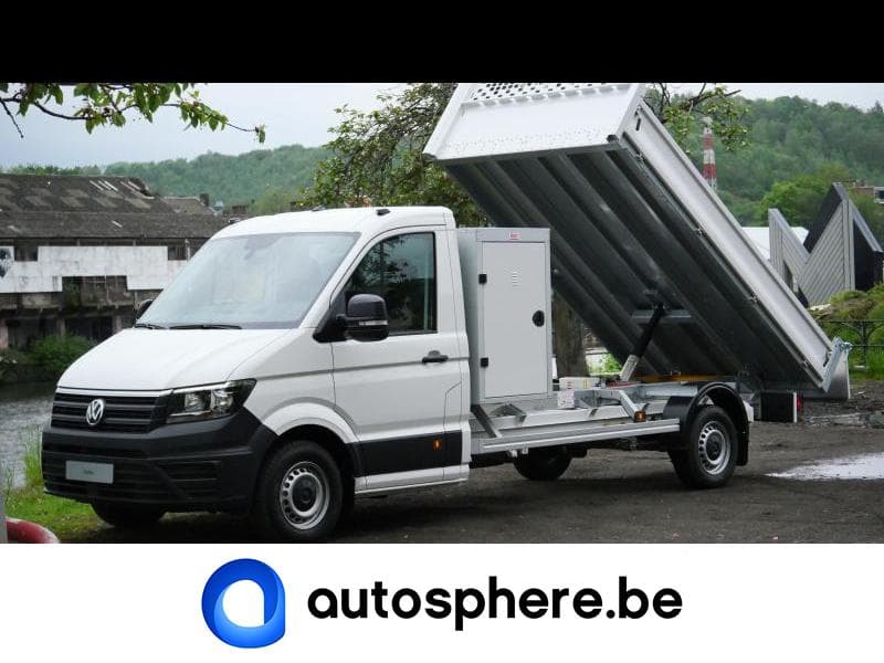 Volkswagen Crafter L4 avec benne galvanisée et coffre a dos - 1